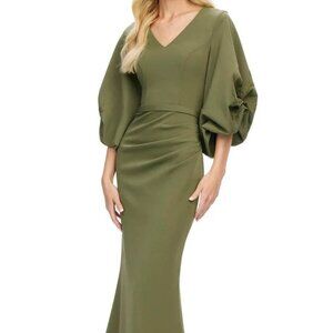 NWT Ashley Lauren 11740 Mermaid Mother of the Bride Dress Olive Size 8